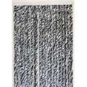 Vliegengordijn/deurgordijn kattenstaart zwart/grijs/wit gemêleerd  90x210cm