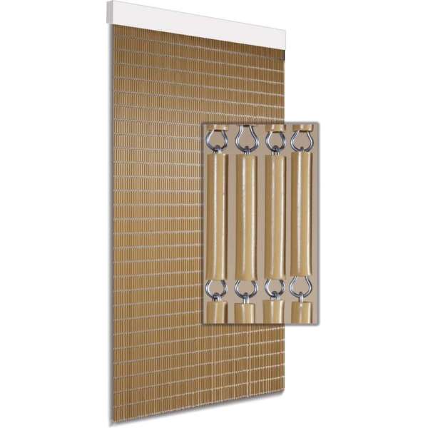 DEGOR Vliegengordijn/deurgordijn hulzen beige kant en klaar 90x210cm DEGOR Vliegengordijn/deurgordijn hulzen beige kant en klaar 90x210cm