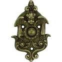 Drukbel met ornamenten brons Soltau - 97 mm