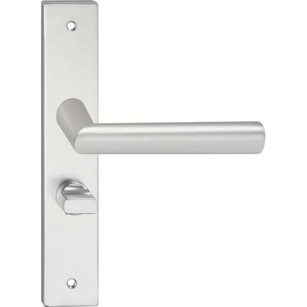 Impresso London Deurklink – Deurbeslag – Vierkant – Deurschild met Schroeven en Toiletsluiting – Zilver Impresso London Deurklink – Deurbeslag – Vierkant – Deurschild met Schroeven en Toiletsluiting – Zilver