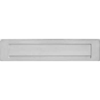 Intersteel Brievenbus met klep/regenrand rvs geborsteld