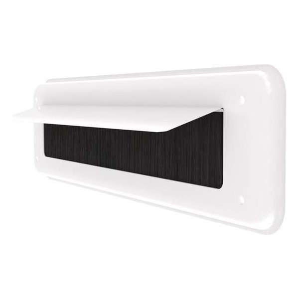 Door-line briefplaat met tochtborstel en klep Door-line briefplaat met tochtborstel en klep
