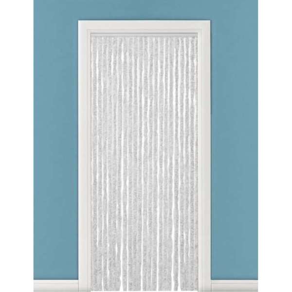Vliegengordijn/deurgordijn pluche kattenstaarten grijs/wit - 90 x 220 cm - Insectenwerende vliegengordijnen Vliegengordijn/deurgordijn pluche kattenstaarten grijs/wit - 90 x 220 cm - Insectenwerende vliegengordijnen