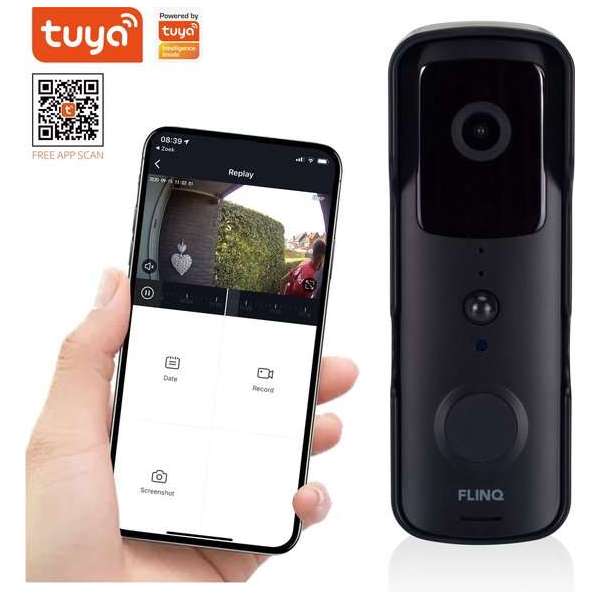 FlinQ Slimme Video Deurbel - FULL HD Camera - Deurbel met Camera - Deurbel draadloos FlinQ Slimme Video Deurbel - FULL HD Camera - Deurbel met Camera - Deurbel draadloos