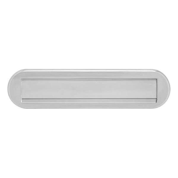 Intersteel Brievenbus ovaal met klep/regenrand rvs geborsteld