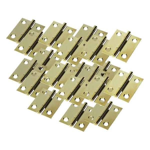 TQ4U scharnier met vaste pen 30 x 26mm vermessingd | 50 stuks TQ4U scharnier met vaste pen 30 x 26mm vermessingd | 50 stuks