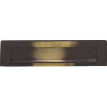 Intersteel Brievenbus met klep/regenrand messing gebruineerd