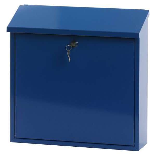 V-part Wandbrievenbus Malagan 37 X 11,5 Cm Staal Blauw V-part Wandbrievenbus Malagan 37 X 11,5 Cm Staal Blauw