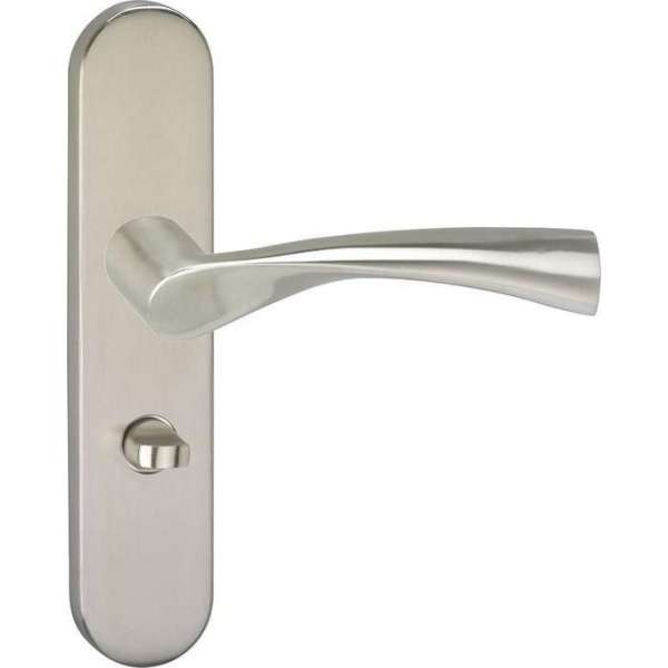Impresso Wigston Deurklink – Deurbeslag – Ovaal – Deurschild met Toiletsluiting – Zilver Impresso Wigston Deurklink – Deurbeslag – Ovaal – Deurschild met Toiletsluiting – Zilver