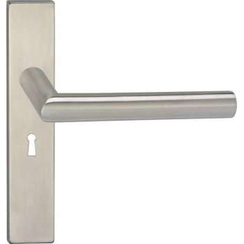Impresso Harrow Deurklink – Deurbeslag – Vierkant – Deurschild met Sleutelgat – Zilver