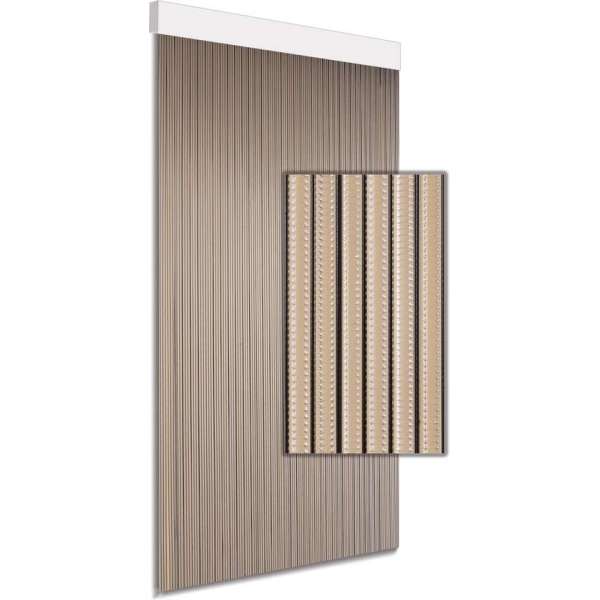DEGOR Luxe Vliegengordijn/deurgordijn Lamellen transparant-zwart 90x210 DEGOR Luxe Vliegengordijn/deurgordijn Lamellen transparant-zwart 90x210