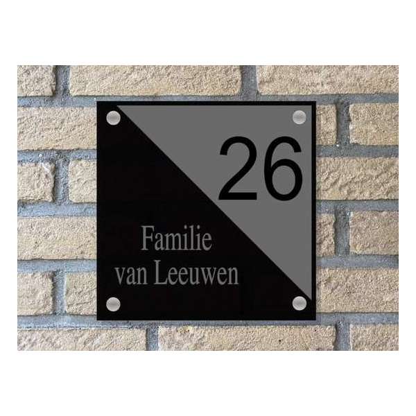 naambordje voordeur driehoek zwart naambordje voordeur driehoek zwart