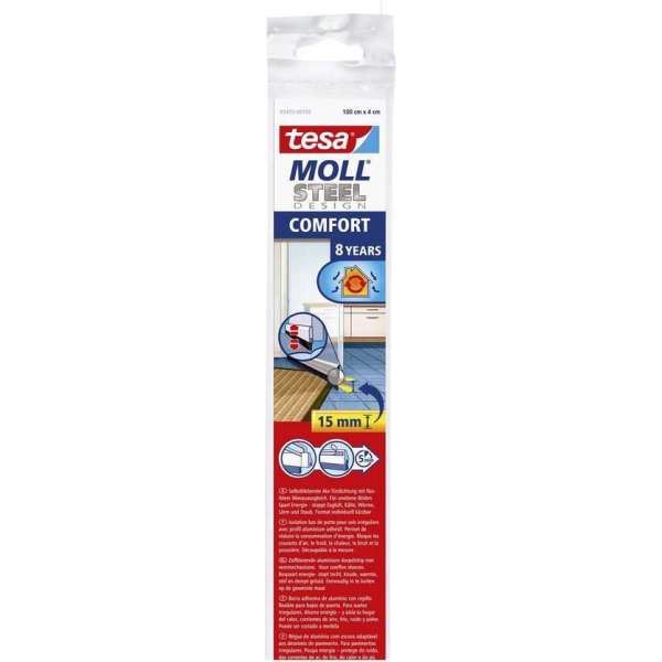 tesa COMFORT 05405-00102-00 Tochtstrip tesamoll RVS (l x b) 1 m x 40 mm 1 stuk(s) tesa COMFORT 05405-00102-00 Tochtstrip tesamoll RVS (l x b) 1 m x 40 mm 1 stuk(s)