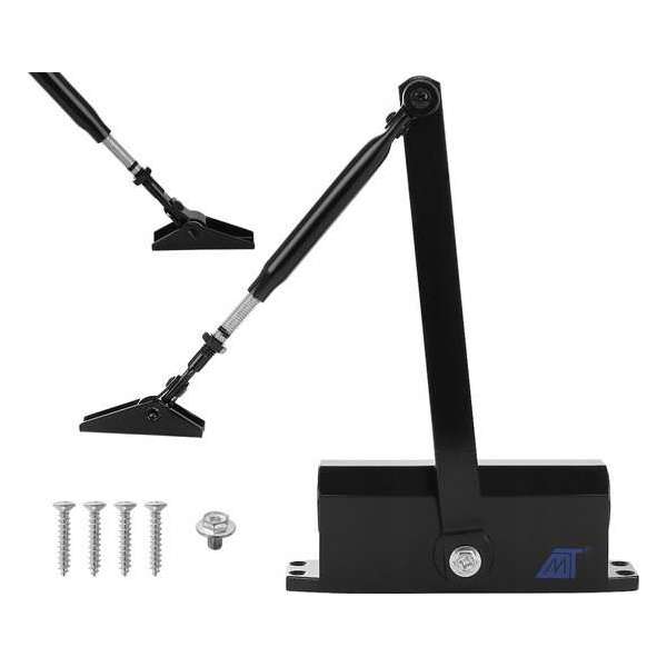 Instelbare Deurdranger Met Glijarm - Max 60-100cm & 60kg - Zwart Instelbare Deurdranger Met Glijarm - Max 60-100cm & 60kg - Zwart