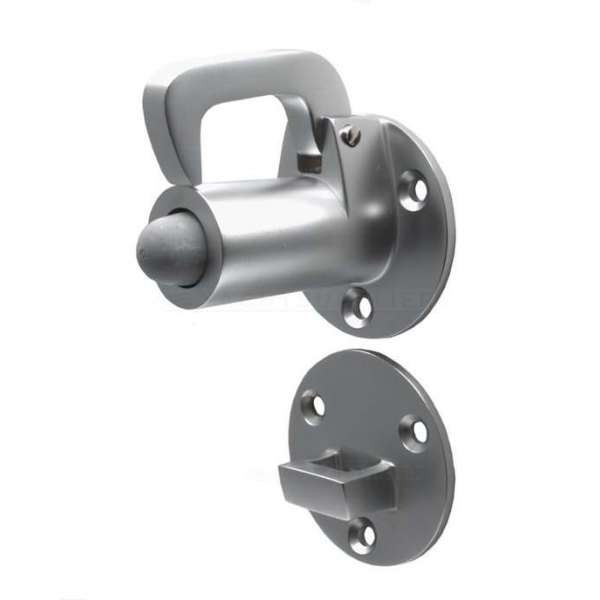 Deurvastzetter - met valhaak - 72mm - Messing mat chroom - S&B - 251201.9 Deurvastzetter - met valhaak - 72mm - Messing mat chroom - S&B - 251201.9
