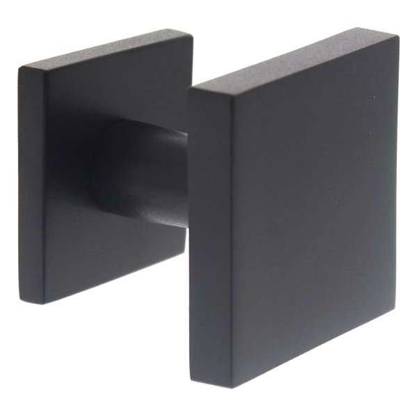 Intersteel Voordeurknop vast vierkant mat zwart Intersteel Voordeurknop vast vierkant mat zwart
