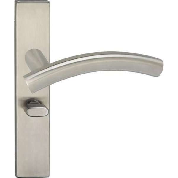 Impresso Liverpool Deurklink – Deurbeslag – Vierkant – Deurschild met Toiletsluiting – Zilver Impresso Liverpool Deurklink – Deurbeslag – Vierkant – Deurschild met Toiletsluiting – Zilver