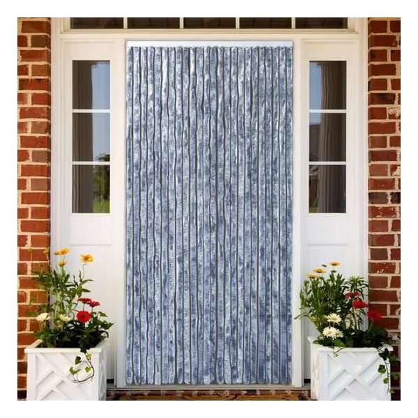 vidaXL Vliegengordijn 100x220 cm chenille zilverkleurig vidaXL Vliegengordijn 100x220 cm chenille zilverkleurig