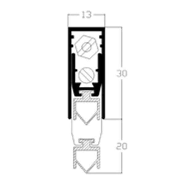 Luvema valdorpel - met rubber - Lu-TO20 - 830mm Luvema valdorpel - met rubber - Lu-TO20 - 830mm