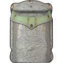 Clayre & Eef Brievenbus Muur 27*8*39 cm Grijs Metaal Rechthoek Post Wandbrievenbus Brievenbus Hangend