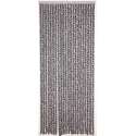Lesli - Kattenstaart - 90x200 cm - Antraciet/Wit