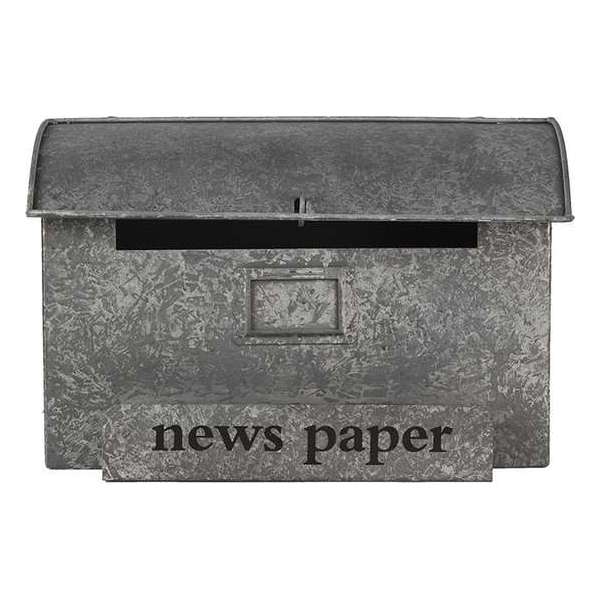 Clayre & Eef Brievenbus Muur 35*15*22 cm Grijs Metaal Rechthoek News paper Wandbrievenbus Brievenbus Hangend Clayre & Eef Brievenbus Muur 35*15*22 cm Grijs Metaal Rechthoek News paper Wandbrievenbus Brievenbus Hangend