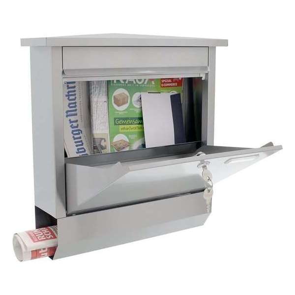 Rottner Brievenbus Lettero RVS|40x37x11cm|Inworp:40 x 33 cm| Rottner Brievenbus Lettero RVS|40x37x11cm|Inworp:40 x 33 cm|