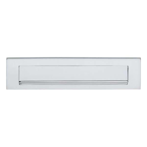 Intersteel Brievenbus met klep/regenrand chroom