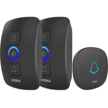 Odisus® Kerui - Deurbel - 32 Liedjes - 2 Ontvangers - 150 Meter Bereik