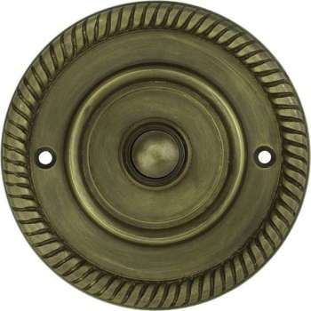 Beldrukknop beldrukker met krans brons Mainz - Ø 80 mm