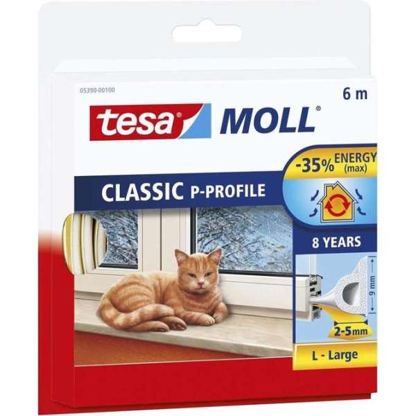 3x Tesa zelfklevende tochtstrip large wit 6 mtr 3x Tesa zelfklevende tochtstrip large wit 6 mtr