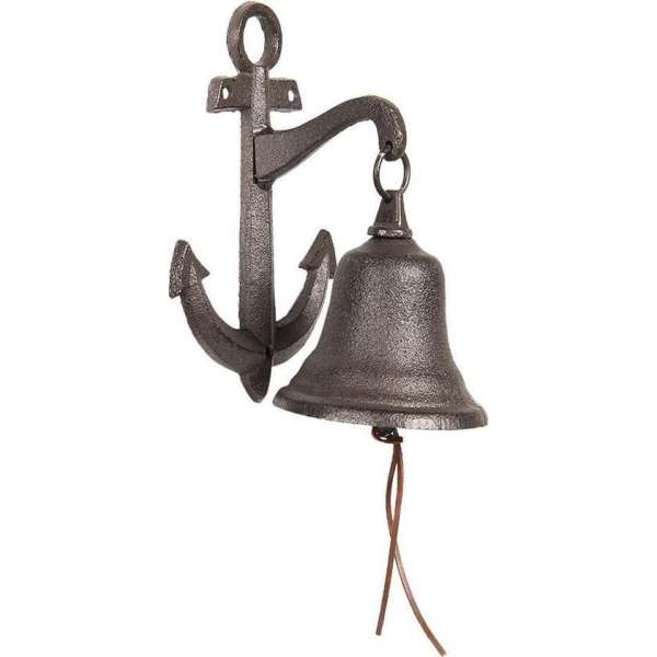 Clayre & Eef Ouderwetse Deurbel Gietijzer Anker 14*10*22 cm Bruin Ijzer Tuinbel Buitenbel Bel met Klepel Clayre & Eef Ouderwetse Deurbel Gietijzer Anker 14*10*22 cm Bruin Ijzer Tuinbel Buitenbel Bel met Klepel