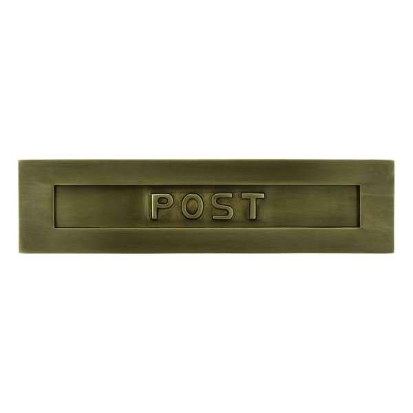 Klassieke Briefplaat Brievenklep Post brons Darlington - 80 mm