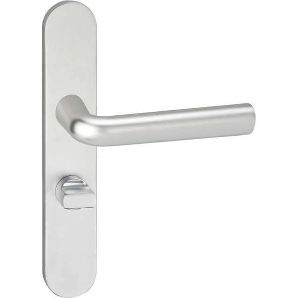 Impresso Bolton Deurklink – Deurbeslag – Ovaal – Deurschild met Toiletsluiting – Zilver Impresso Bolton Deurklink – Deurbeslag – Ovaal – Deurschild met Toiletsluiting – Zilver