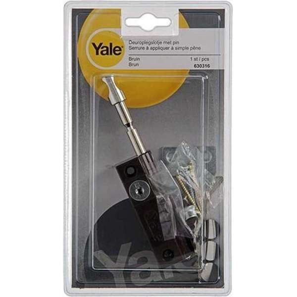 DEUROPLEGSLOTJE, MET PIN, YALE BRUIN-1019106 DEUROPLEGSLOTJE, MET PIN, YALE BRUIN-1019106