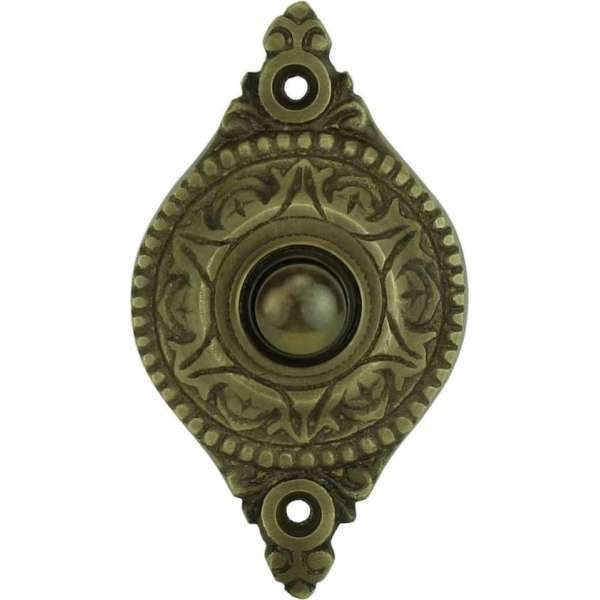 Drukbel beldrukker opbouw voordeur antiek messing Plön - 83 mm Drukbel beldrukker opbouw voordeur antiek messing Plön - 83 mm