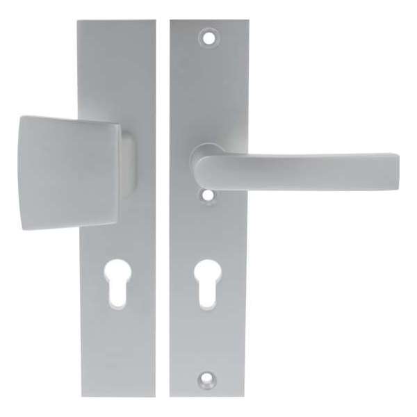 Starx Veiligheidsbeslag – Deurbeslag – Duwer /Kruk – Langschild – Aluminium – PC72 mm Starx Veiligheidsbeslag – Deurbeslag – Duwer /Kruk – Langschild – Aluminium – PC72 mm