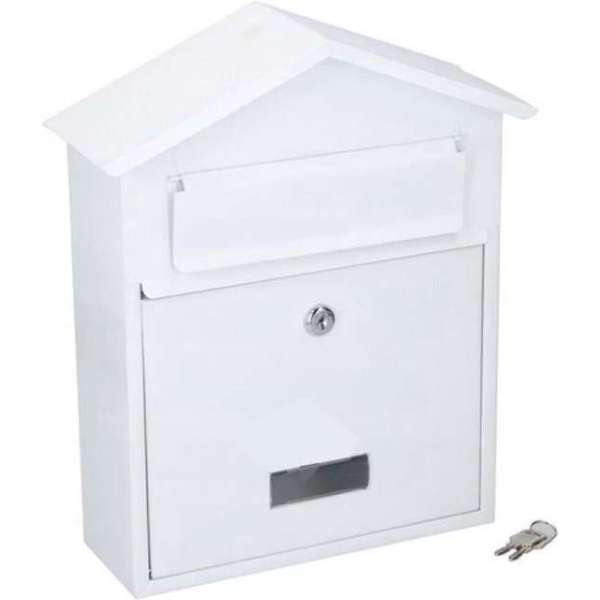 Tom Brievenbus 29x11,5x36 Cm Wit Tom Brievenbus 29x11,5x36 Cm Wit