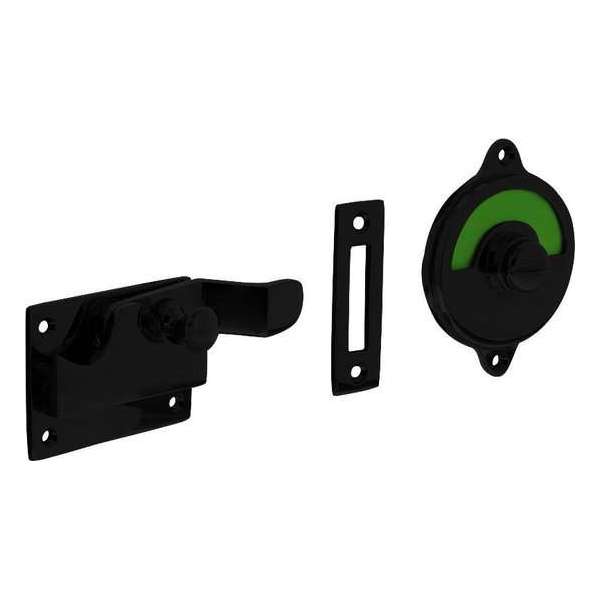 Intersteel WC-overslag met bocht rood / groen mat zwart Intersteel WC-overslag met bocht rood / groen mat zwart