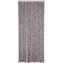 Vliegengordijn 90 x 220 cm - Antraciet/Wit