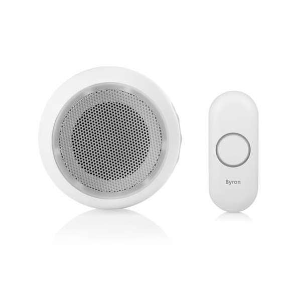 Byron DBY-23512 Draadloze deurbel – Plug-in set – Dempfunctie en visueel signaal Byron DBY-23512 Draadloze deurbel – Plug-in set – Dempfunctie en visueel signaal