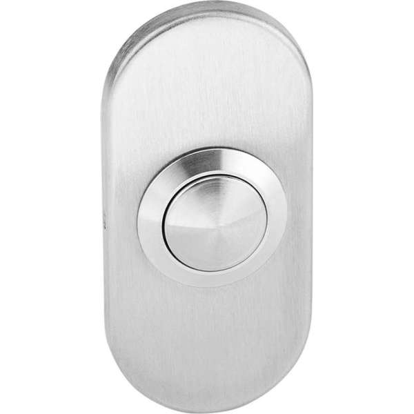 Beldrukker Opdek Ovaal 65x30mm RVS Beldrukker Opdek Ovaal 65x30mm RVS