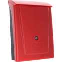 Rottner Kunststof Brievenbus  Posta Zwart - Rood|34x25x11cm|Inworp: 3.2x21.5cm