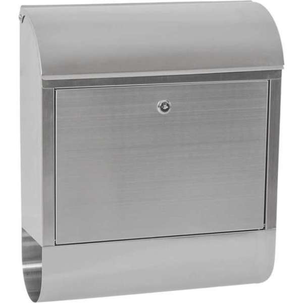 TecTake - Edelstalen brievenbus met krantenrol XXL - 400499 TecTake - Edelstalen brievenbus met krantenrol XXL - 400499