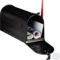 Relaxdays Amerikaanse brievenbus - vintage mailbox - retro design - rode vlag