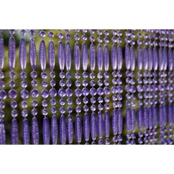 Vliegengordijn Frejus 4, 90x210 cm. paars-transparant