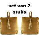 Mars & More Deurstopper binnen - Fluweel Koper 2 stuks