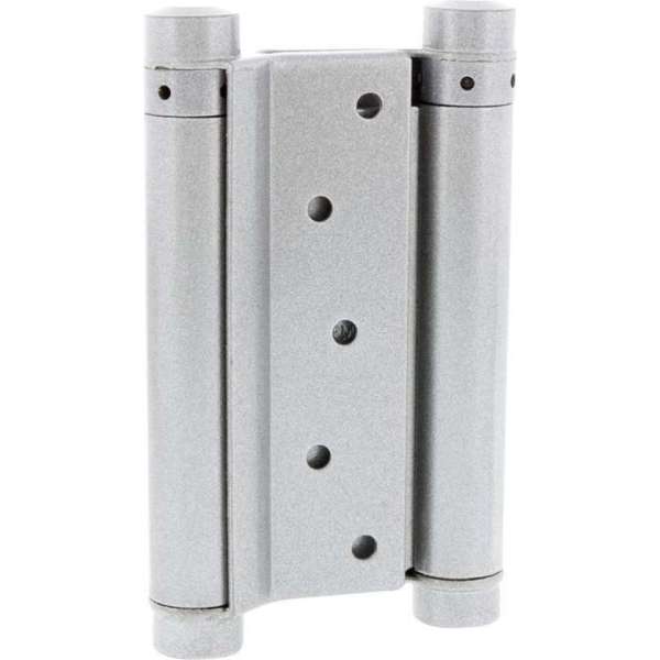 IBFM bommerscharnier - 125 mm - grijs gelakt - deurdikte 30 tot 35 mm - veerkracht instelbaar - set 2 STUKS IBFM bommerscharnier - 125 mm - grijs gelakt - deurdikte 30 tot 35 mm - veerkracht instelbaar - set 2 STUKS