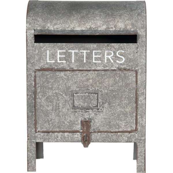 Clayre & Eef Brievenbus Muur 28*16*40 cm Grijs Metaal Rechthoek Letters Wandbrievenbus Brievenbus Hangend Clayre & Eef Brievenbus Muur 28*16*40 cm Grijs Metaal Rechthoek Letters Wandbrievenbus Brievenbus Hangend