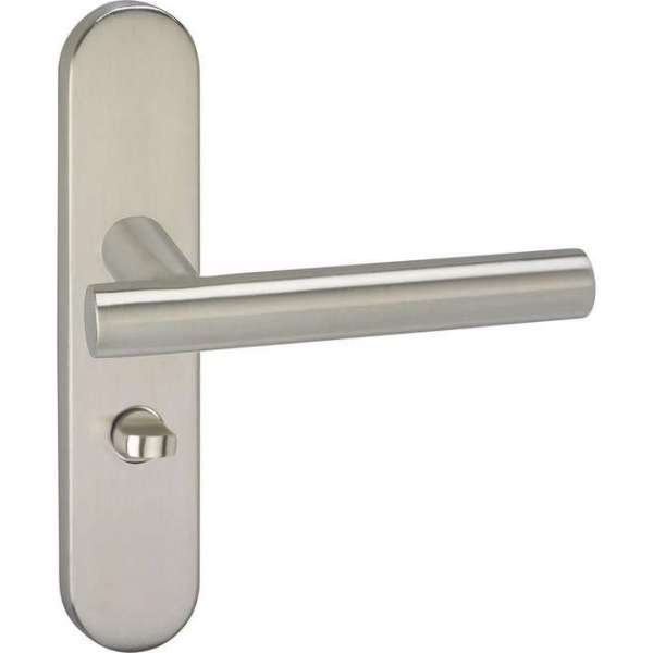 Impresso Chelsea Deurklink – Deurbeslag – Ovaal – Deurschild met Toiletsluiting – Zilver Impresso Chelsea Deurklink – Deurbeslag – Ovaal – Deurschild met Toiletsluiting – Zilver
